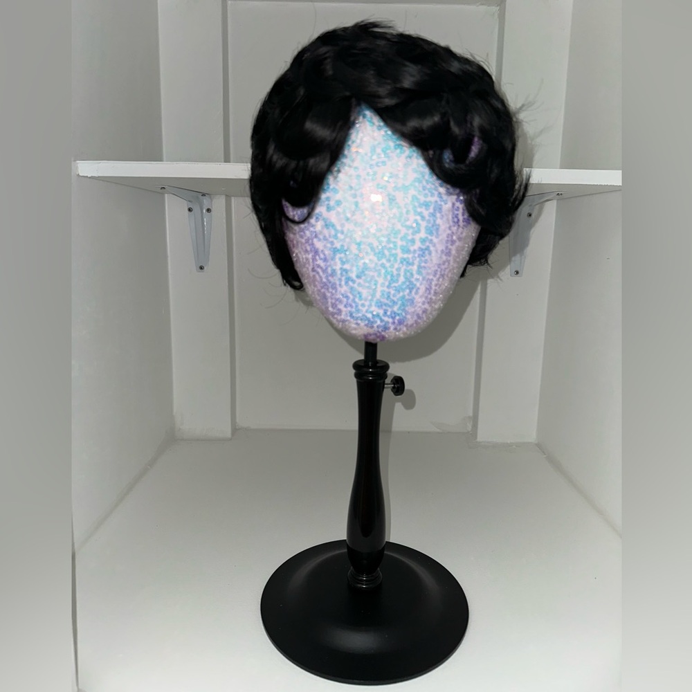 Glueless Short Black Curly Pixie Wig - Picture 3 of 7